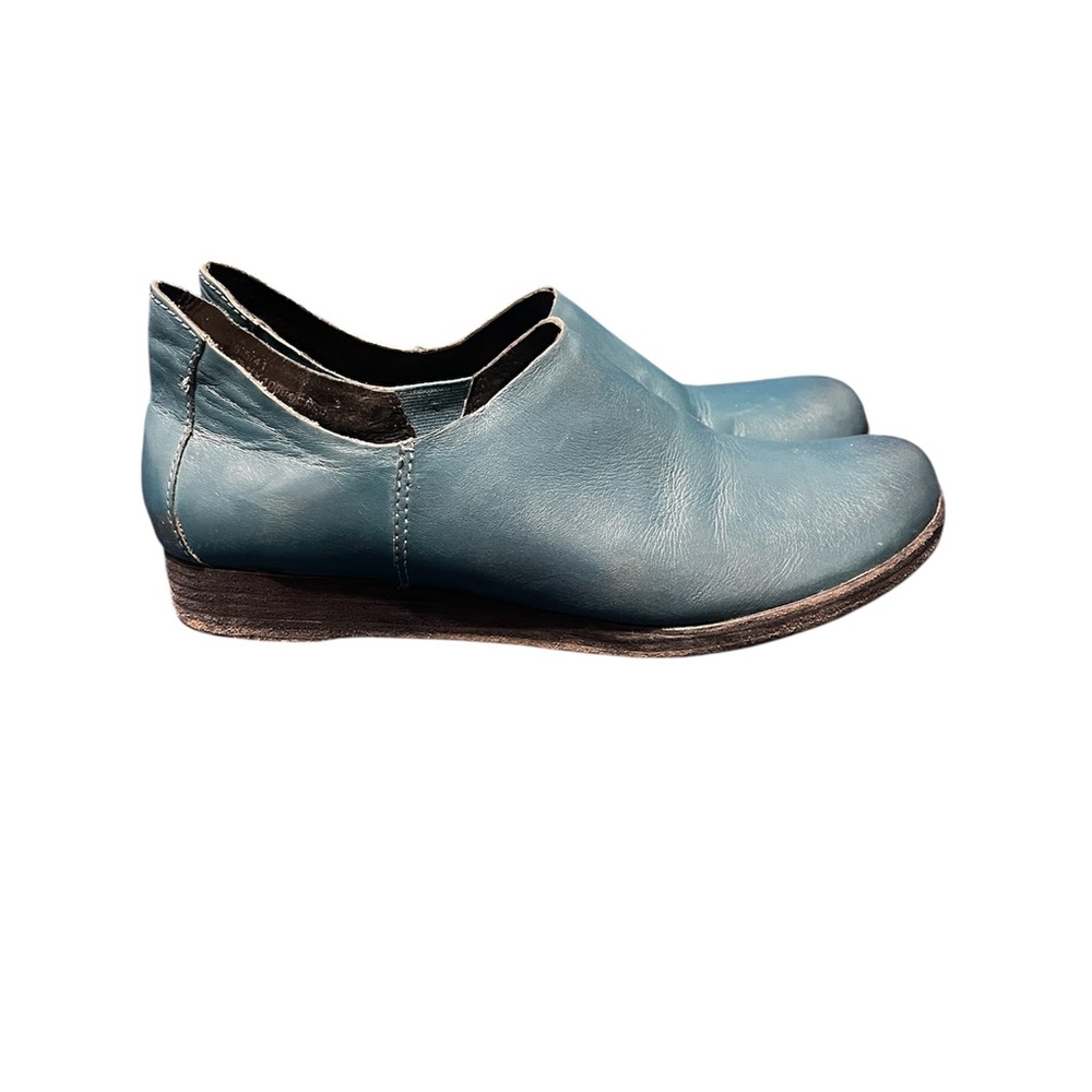 Kork-ease Blue Leather Slip-On Loafers